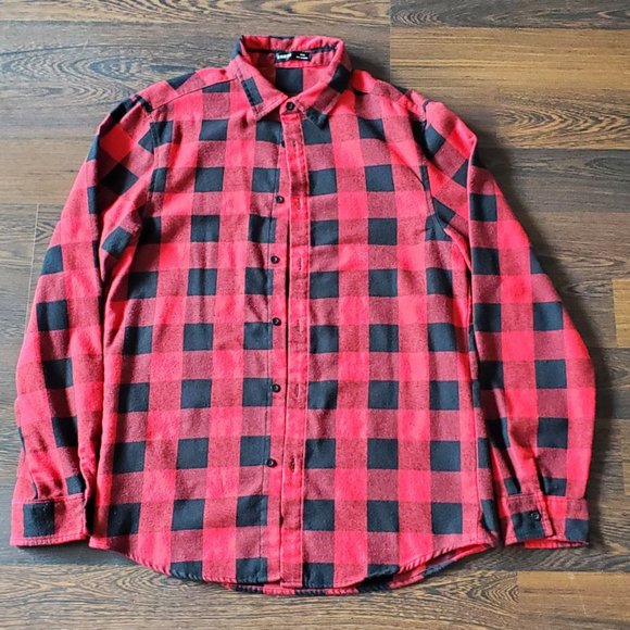 Red Plaid Button Down Shirts - Picture 1 of 4